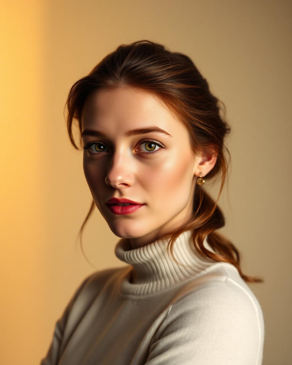 Anouk Lévesque, female editorial and beauty talent from Montréal, studio rendered cover portrait.