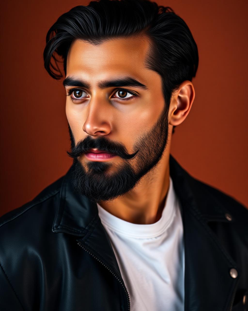 Diego Vargas, male campaign and portrait talent from Barcelona, studio rendered cover portrait.