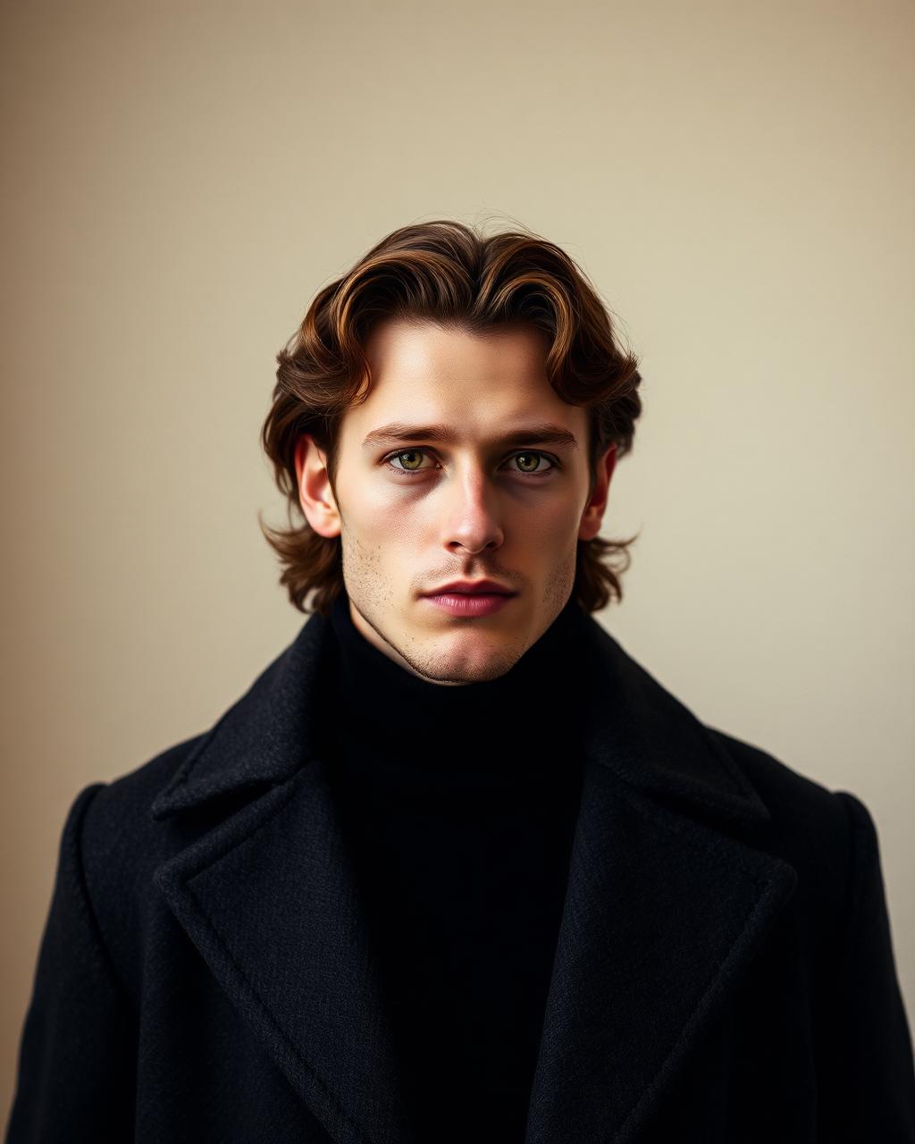 Elias Vermeer, male editorial and menswear talent from Antwerp, studio rendered cover portrait.