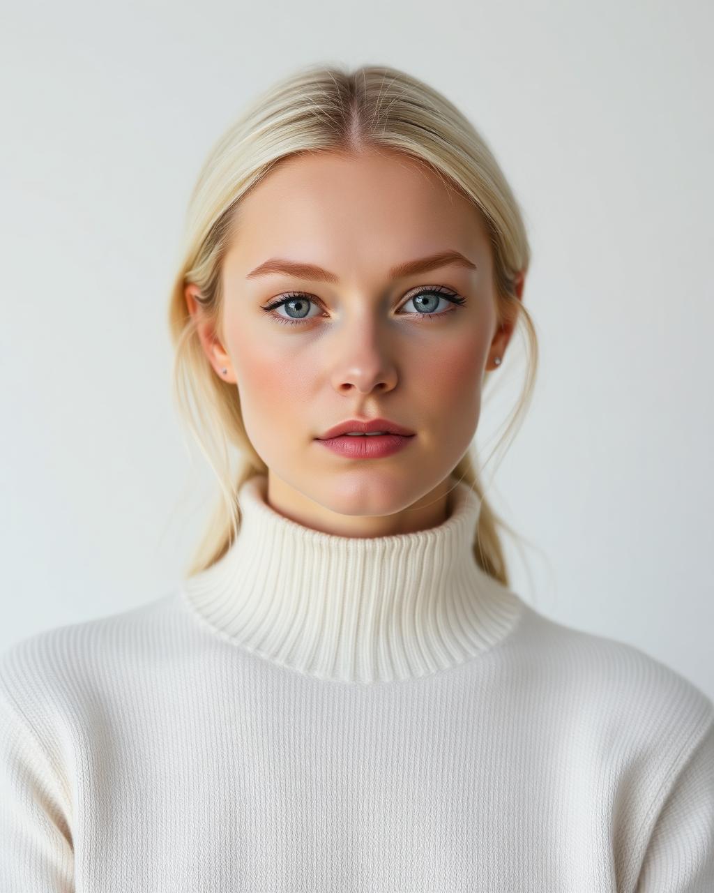 Freya Lindqvist, female beauty and editorial talent from Stockholm, studio rendered cover portrait.