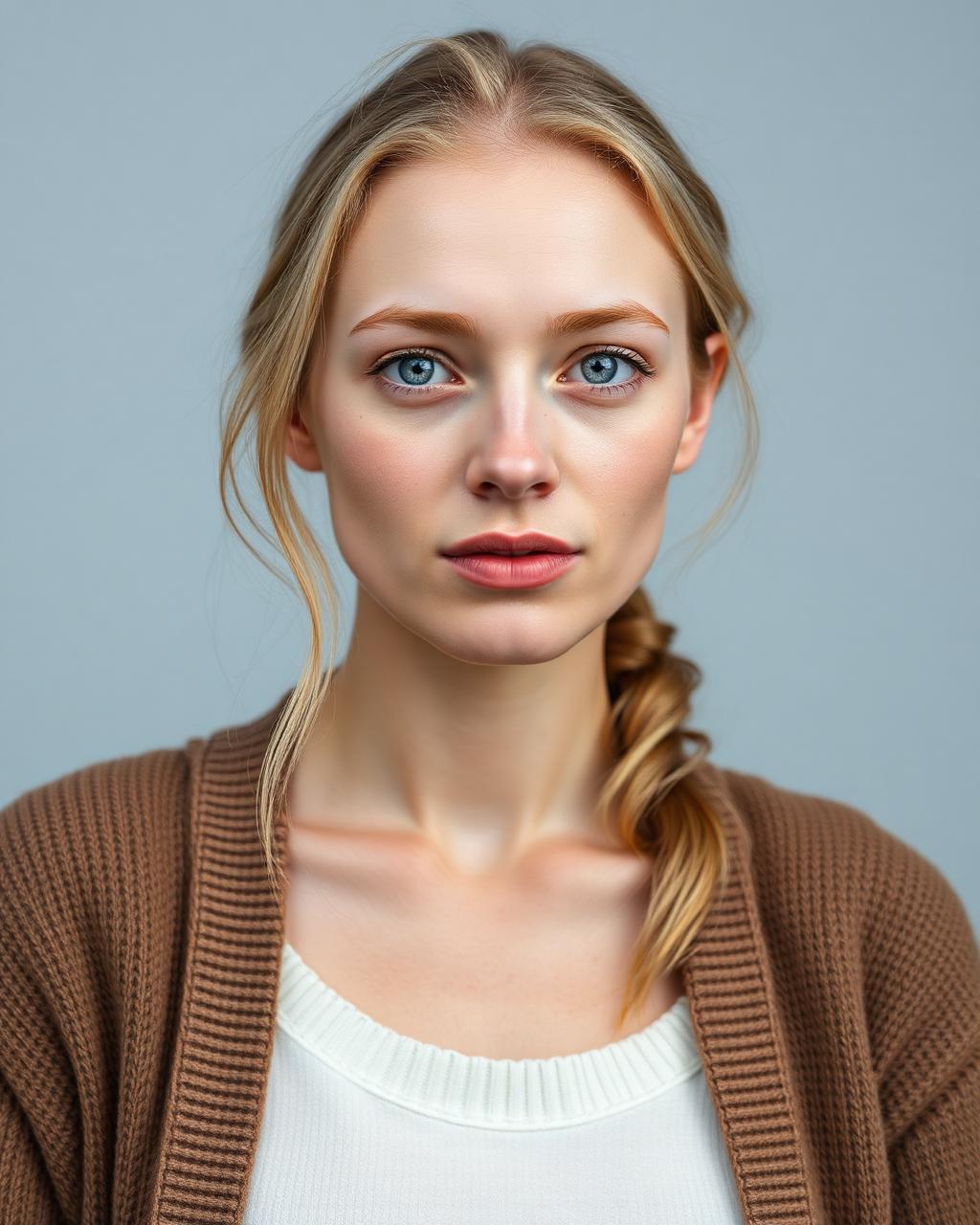 Sølvi Haugen, female beauty and editorial talent from Oslo, studio rendered cover portrait.